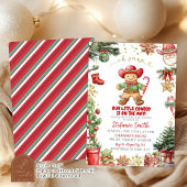 ウェスタンクッキージンジャーブレッドカウボーイベビーシャワー 招待状