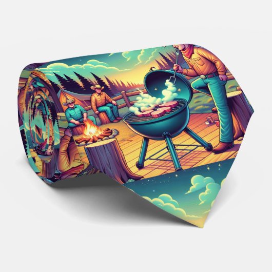 ウェスタンクックアウトカウボーズグリリングパーティー ネクタイ (ロール)
