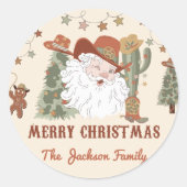 ウェスタンクリスマスサンキュークラス ラウンドシール (正面)