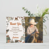 ウェスタンクリスマスパーティー感謝カード写真 招待状 (スタンド正面)