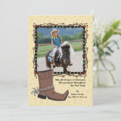 ウェスタンクリスマスフォトホリデーカード シーズンカード (スタンド正面)