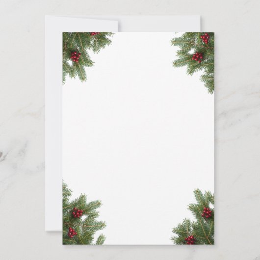 ウェスタンクリスマス、ホリデーホームダウン招待状、カウボーイハット 招待状 (裏面)