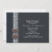 ウェスタングラム ブラックレザー＆ダイヤモンド 招待状 (正面)