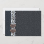 ウェスタングラム ブラックレザー＆ダイヤモンド 招待状 (裏面)