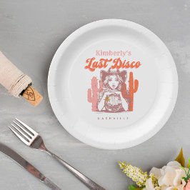 ウェスタンコウガールラストディスコバチェロレッテパーティー ペーパープレート