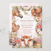 ウェスタンコウガール キンセアニェラ 誕生日パーティー 招待状 (正面/裏面)