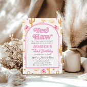 ウェスタンコウガール サードロデオ 3歳の誕生日パーティー 招待状