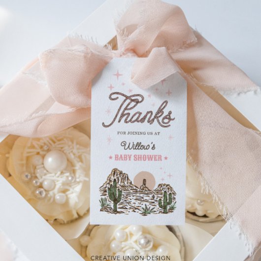 ウェスタンコウガール 赤ちゃんのシャワーパーティーの景品 ギフトタグ