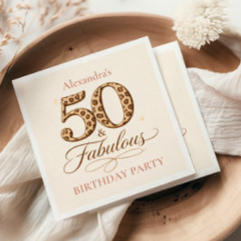 ウェスタンコウガール 50歳 & ファビュラス 誕生日 スタンダードカクテルナプキン