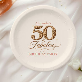 ウェスタンコウガール 50歳 & ファビュラス 誕生日 ペーパープレート
