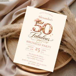 ウェスタンコウガール 50歳 & ファビュラス 誕生日 招待状