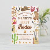 ウェスタンコウボーイ1歳のロデオバースデーパーティー 招待状 (スタンド正面)