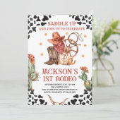 ウェスタンコウボーイ1歳ロデオ誕生日パーティー 招待状 (スタンド正面)