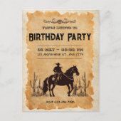 ウェスタンコウボーイ ファーストバースデー インビテーション (正面)