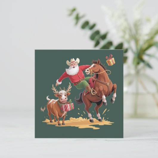 ウェスタンコウボーサンタ クリスマス ロデオ 馬 & トナカイ (スタンド正面)