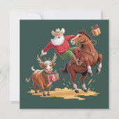 ウェスタンコウボーサンタ クリスマス ロデオ 馬 & トナカイ (正面)