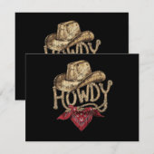 ウェスタンコウボー誕生日パーティー 招待状 (正面/裏面)