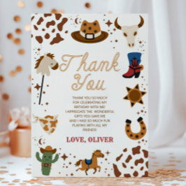 ウェスタンコウボー ロデオ バースデーパーティー サンキューカード