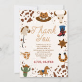 ウェスタンコウボー ロデオ バースデーパーティー サンキューカード (正面)