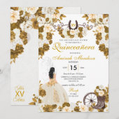 ウェスタンゴールドアイボリーシャルロクイーンセアニエラ 招待状 (正面/裏面)