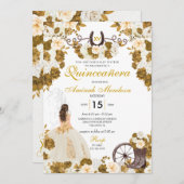 ウェスタンゴールドアイボリーシャルロクイーンセアニエラ 招待状 (正面/裏面)