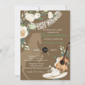 ウェスタンゴールドチャロマリアチウォーターカラー招待状 招待状 (正面)