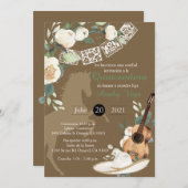 ウェスタンゴールドチャロマリアチウォーターカラー招待状 招待状 (正面/裏面)