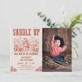 ウェスタンサドルを上げ、誕生日写真に参加 招待状 (スタンド正面)