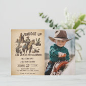 ウェスタンサドルを上げ、誕生日写真に参加 招待状 (スタンド正面)