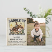 ウェスタンサドルを上げ、誕生日写真に参加 招待状 (スタンド正面)