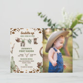 ウェスタンサドルを上げ、誕生日写真に参加 招待状 (スタンド正面)