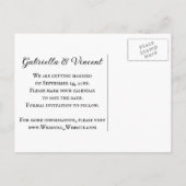 ウェスタンサドル国の結婚式の日付を保存 案内ポストカード (裏面)