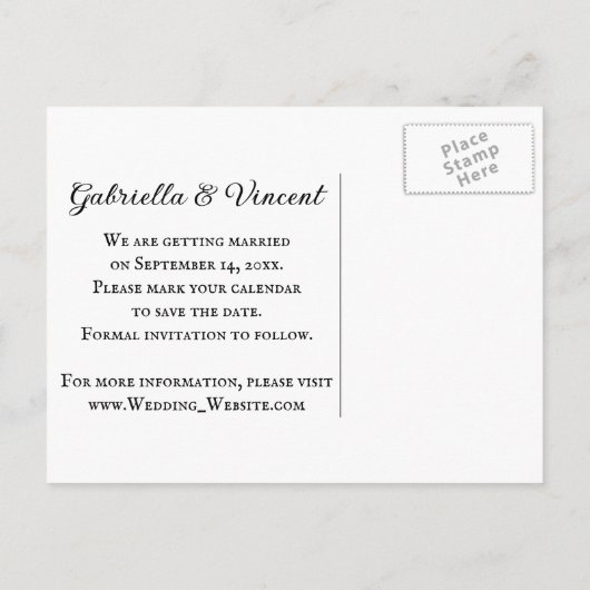 ウェスタンサドル国の結婚式の日付を保存 案内ポストカード (裏面)