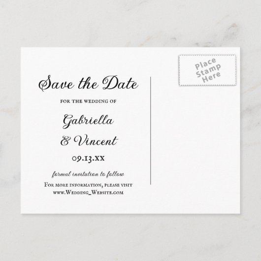 ウェスタンサドル国の結婚式の日付を保存 案内ポストカード (裏面)