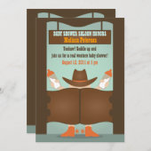 ウェスタンサロンベビーシャワー 招待状 (正面/裏面)