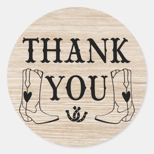 ウェスタンサンキューウッドカントリーウェディングカウボーイブーツ ラウンドシール (正面)