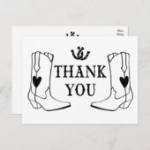 ウェスタンサンキューカウボーイブーツ国の結婚式 ポストカード (正面/裏面)