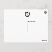 ウェスタンサンキューホースシューズ結婚のブラック ポストカード (裏面)