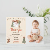 ウェスタンサンタのクリスマスパーティー感謝カードの写真 招待状 (スタンド正面)