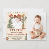 ウェスタンサンタクッキーツスイートクリスマスフォト 招待状 (正面)