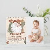 ウェスタンサンタクッキーツスイートクリスマスフォト 招待状 (スタンド正面)