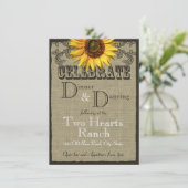 ウェスタンサンフラワーウェディングレセプション エンクロージャーカード (スタンド正面)