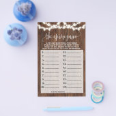 ウェスタンザエプロンブライダルシャワーゲームカード チラシ (シングル)