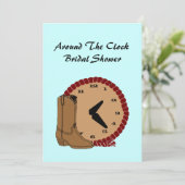 ウェスタンザクのまわりにロックブライダルシャワー招待状 招待状 (スタンド正面)