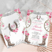 ウェスタンシルバー ピンク フラワーチャラ キンセアニエラ 招待状