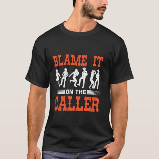 ウェスタンスクエア踊りデザインfor a Square Dancer Tシャツ (正面)