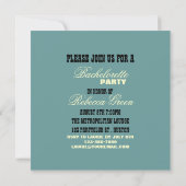 ウェスタンスタイルのカウガール独身最後の女祭り 招待状 (裏面)