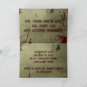 ウェスタンスタイルのカントリーウエディングでヒッチハイク、カウボーイブーツ サンキューカード (内部)