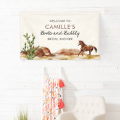 ウェスタンスタイルのラスティックな ブライダルシャワーのお出迎えバナー 横断幕 (インサイチュ)