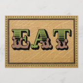 ウェスタンスタイルのレセプション パーティー ディナーメニュー メニュー (裏面)